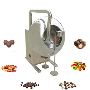 Gekarameliseerde Noten Pinda Suiker Popcorn Snoep Zoetwaren Kleine Chocolade Coating Pan Machine