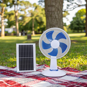 Mechanical Control Car Ventilation Fan-Portable Solar & Battery <b>Powered</b> Foldable Design Mechanical Control Easy to Use and Maint - Product Image 4