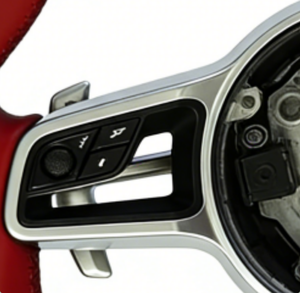 Volant sport SOON TODA en cuir rouge <span class=keywords><strong>Bordeaux</strong></span> PU/PVC modifié pour Porsche PANAMERA 911 718 992 ZC-BSJ-P8 - Product Image 5