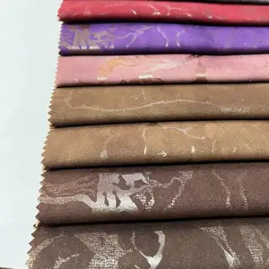 China Manufacturer Light Weight Imitation Cotton Sofa Decorative Fabrics Warp Knitted Bronzed Velvet Fabric