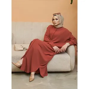 Vestido Abaya <span class=keywords><strong>de</strong></span> Moda Islámica para Mujer, Estilo Dubái <span class=keywords><strong>Turquía</strong></span>, Vestido Musulmán con Mangas <span class=keywords><strong>de</strong></span> Murciélago para Mujer, OEM/Personalizado - Product Image 6