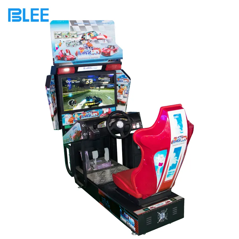 Factory Coin Operated Arcade Car Full Motion Simulator 4d Driving Game Machine Cockpit Outrun 32 Car Sim Racing Games Simulator