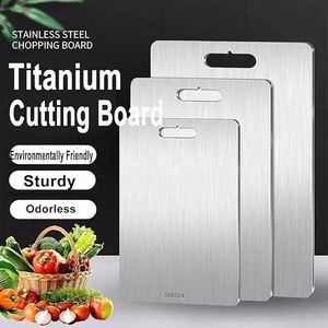 Non-Toxic 304 Stainless Steel Chopping <b>Board</b> Titanium Kitchen Cutting <b>Board</b> Food Grade New Model - Product Image 5