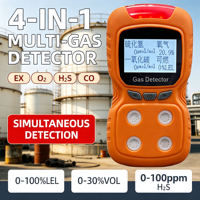 Détecteur de gaz industriel 4 en 1, capteur importé du Royaume-Uni, moniteur antidéflagrant IP65, analyseur de gaz rechargeable pour la protection de la sécurité