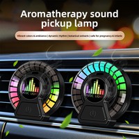 Diffuseur d'arômes solides pour grille d'aération de voiture, lampe d'ambiance musicale rythmique, commande vocale, chargement USB