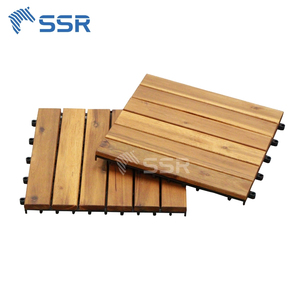 กระเบื้องพื้นไม้กระถินณรงค์ 6 แผ่นแบบธรรมชาติ สำหรับปูพื้นภายนอกอาคาร เหมาะสำหรับพื้นที่กลางแจ้งในวิลล่า - Product Image 1