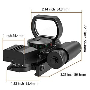 Mira Reflex HD101B/R de Fábrica con Punto Rojo, Iluminación Roja y Verde, Láser y Interruptor de Presión - Product Image 2