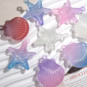 DIY fait à la main coquille étoile <span class=keywords><strong>de</strong></span> mer coquille acrylique pendentif à breloque perles en vrac conception acrylique plastique Lucite perles <span class=keywords><strong>personnalisable</strong></span> cheveux - Product Image 2