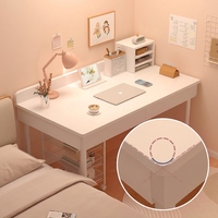 Bureau d'étude en bois double pour enfants, style crème, non pliable, avec grand plateau, idéal pour le bureau et les étudiants