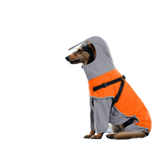 بيع بالجملة فاخر حديث ترفيهي معطف واق من المطر للكلاب الأليفة مخصص مقاوم للرياح مقاوم للماء من البوليستر ملابس عصرية بشعار العلامة التجارية الخاصة - Product Image 5