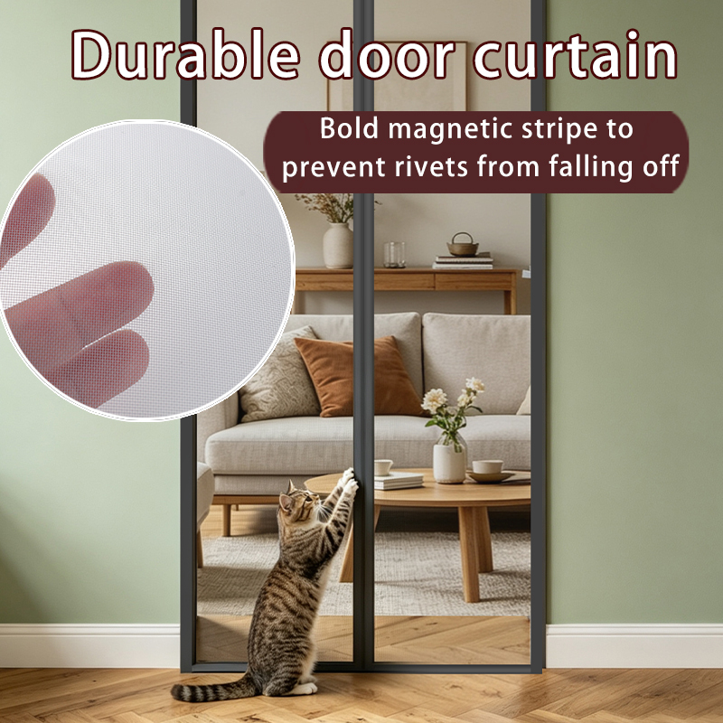 Summer Indoor Magnetic Door Curtain, Self-closing Anti Mosquito Fly Mesh Curtain · image 2