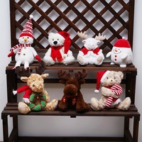 Jouet en peluche homme en pain d'épice de Noël avec détails brodés, poupée en peluche pour décoration de vacances