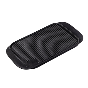 Plancha Rectangular de Hierro Fundido Precurada con Borde Elevado para Freír y Asar - Product Image 2