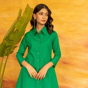 Vestido Verde Liso con Estampado, Cuello Cuadrado, Sin Mangas, con Volantes, Ajustado, Casual, de Verano, Tejido Transpirable, Elegante para Mujer - Product Image 1