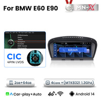 Autoradio Android sans fil Navifly MNX 8,8 pouces avec écran tactile pour BMW E60, compatible ADAS et DVR