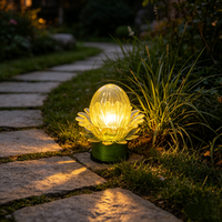 Lanterne solaire LED en forme d'œuf, étanche, certifiée RoHS, motif floral mignon pour jardin, pelouse, décoration de fête printanière