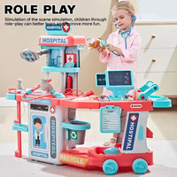 Table d'opération en plastique intéressante et jeu d'imitation pour enfants, ainsi que kit d'outils de jeu pour la maternelle