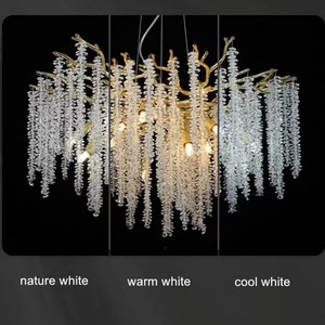 <span class=keywords><strong>Lustre</strong></span> contemporain moderne en forme de branche d'arbre, luminaire suspendu en cristal de luxe pour cuisine, chambre à coucher, salon - Product Image 2