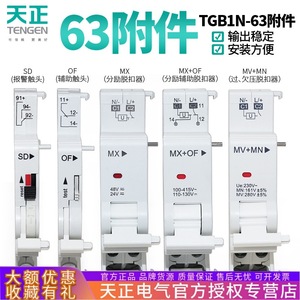 Disjoncteur miniature Tianzheng TGB1N-63 48V DC avec protection contre les surtensions et les sous-tensions, série MX - Product Image 5