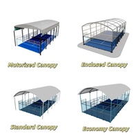 Couverture de terrain de padel rétractable, auvent imperméable, structure d'ombrage pour terrain de tennis extérieur, abri de stationnement