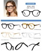Nouvelle monture optique en acétate à bordure complète, lunettes modernes avec logo personnalisé, unisexe, pour un usage quotidien, en stock