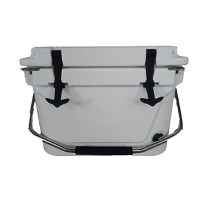 Convenience and Portability 20QT Thermal Food Grade Cooler <b>Box</b> with Letter Pattern for Solo <b>Camping</b> Fishing Hiking Ice <b>Storage</b> - Product Image 1