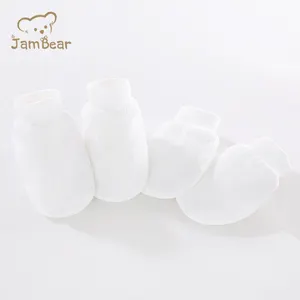 Organik pamuk yenidoğan eldiveni çorap Anti - scratch yüz bebek el ve ayak pedleri bebek ürünleri üzerinde sürdürülebilir bite