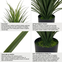 Plante artificielle réaliste de 120 cm, faux bonsaï en herbe de yucca, verdure artificielle pour la décoration intérieure de la maison et de l'hôtel