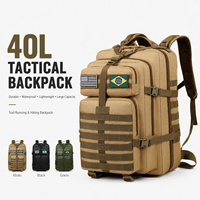 Sac à dos tactique en nylon durable et imperméable, avec cadre externe, pour course à pied, randonnée, style habillé, léger, résistant à l'usure, grande capacité