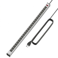 Regleta de alimentación OEM PDU con 20 tomas de CA, interruptor, protector contra sobretensiones y sobrecarga, montaje en rack eléctrico, enchufe principal y extensión para la industria