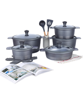 Thấp moq thiết kế cổ điển không dính Cookware Set Die Cast nhôm chậu và Chảo cảm ứng dưới cho nhà nấu ăn - Product Image 5