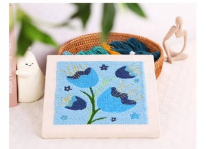 Kit de broderie au poinçon DIY personnalisé pour adultes, avec laine et sac de matériel pour débutants - Product Image 4