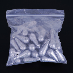 Plomb de pêche en forme de larme 10g-100g avec anneau pour la pêche en mer et la pêche aux leurres - Product Image 1