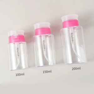 Eco-Friendly PP Rectangle Plastic Lockable Push Down <b>Pump</b> <b>Dispenser</b> <b>Bottle</b> for Facial Toner Makeup Removal & Nail Polish - Product Image 4