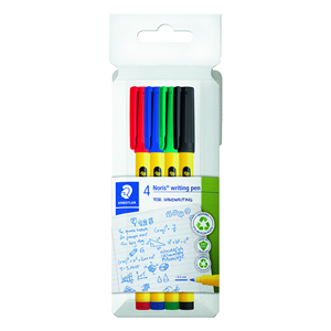 STAEDTLER - NORIS FINELINER <b>WRITING</b> <b>SET</b> 4 PENNE A SFERA - Product Image 1
