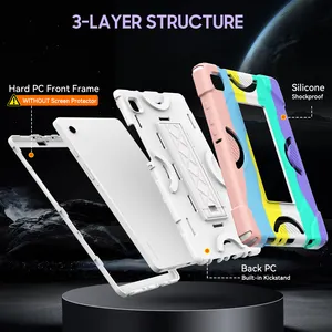 3 IN 1 Silicone Hard PC Shockproof Cases For Samsung Tablet Case Cover For Galaxy A9 8.7 2023 SM-X110/X115/X117