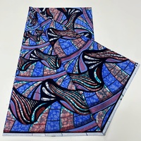 Tissu africain en coton 100% biologique avec motif batik et paillettes pour vêtements, chemises et sacs pour femmes