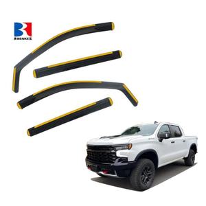 Déflecteurs de Vitres Latérales pour Chevrolet Silverado 3500 HD 2015-2016, Design Luxe Noir, Installation Intégrée, Protection Contre le Vent et la Pluie - Product Image 2