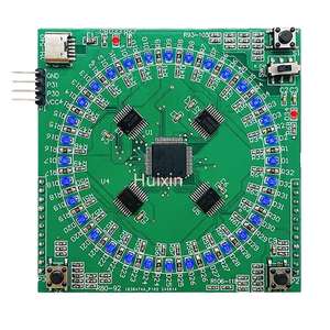 โมดูลไฟ LED สำหรับวิ่งชุด DIY <span class=keywords><strong>วงจร</strong></span>อิเล็กทรอนิกส์แบบง่ายโมดูลการศึกษาโมดูลการทดลองการบัดกรีบอร์ดฝึกหัด - Product Image 1