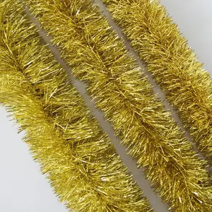 32ft Christmas Tinsel Garland, Christmas Tree Hanging Tinsel Decorations Colorful Reflections Shiny Sparkly Classic Holiday