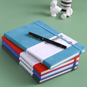 Wholesale Spiral Color Changing PU Hard Face A5 Strap Notebook Customized Velvet Wire-O Binding Business Gift - Product Image 4