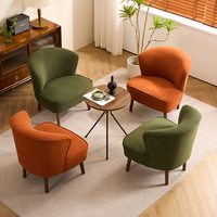 Canapé simple chaise style nordique avec tissu de luxe léger pour petit appartement Internet café chambre salon ou bar