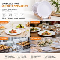 Luxe Melamine Bord, Onbreekbaar, Keramieklook, Onverwoestbaar Serviesgoed voor Restaurant, Hotel, Bruiloft, Feest, BPA Vrij