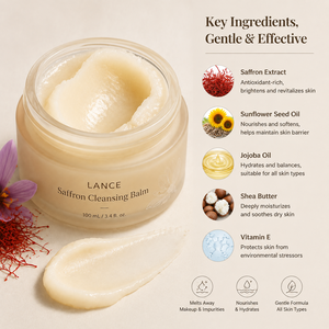 Label privé <span class=keywords><strong>baume</strong></span> nettoyant au safran démaquillant coréen élimine la saleté fond instantanément maquillage épais <span class=keywords><strong>baume</strong></span> nettoyant à la vitamine E - Product Image 3