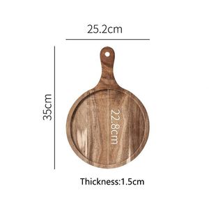 Bandeja Redonda Personalizable con Logotipo, Pala para Pizza de Madera con Asa - Product Image 5