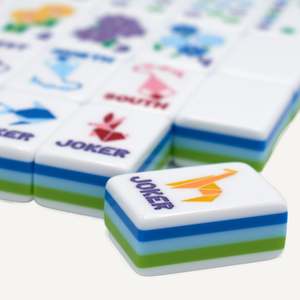 Tuiles de Mahjong Américaines de Luxe en Acrylique Gravées, Série Origami, Motif Personnalisé, Cadeaux Modernes pour Adultes, Loisirs, Vacances, Voyage - Product Image 6