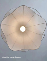 JYLIGHTING Lustre Créatif pour Restaurant, Design Créatif et Unique, Style Français Rétro, Salon Minimaliste, Tissu Floral