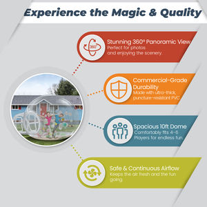 Casa Burbuja Inflable de PVC Transparente, Carpa de Globo Burbuja Inflable, Casa de Burbujas Inflable para Rebotar - Product Image 5