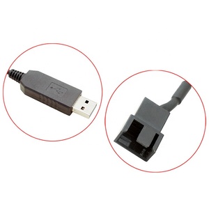 12V Step UP Boost <span class=keywords><strong>USB</strong></span> ถึง 3 พิน 4pin พัดลมพีซี PWM เปิดปิดสวิตช์สายเคเบิลอะแดปเตอร์ไฟ - Product Image 4