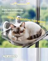 Hamac pour chat à ventouse pour fenêtre, lit suspendu toutes saisons pour chat pour bronzer, panier pour chat à fixer sur vitre, chaud pour l'hiver